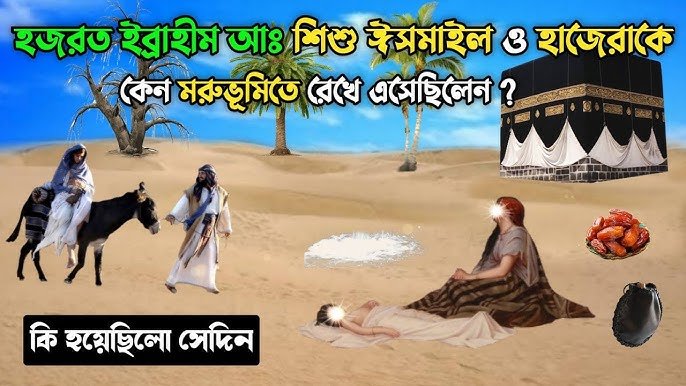 মরুভূমিতে মা হাজেরা ও শিশু ইসমাঈল-আঃ